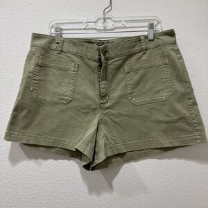 J.Crew Women’s Patch-Pocket Chino Short High Rise Olive Green Size 16